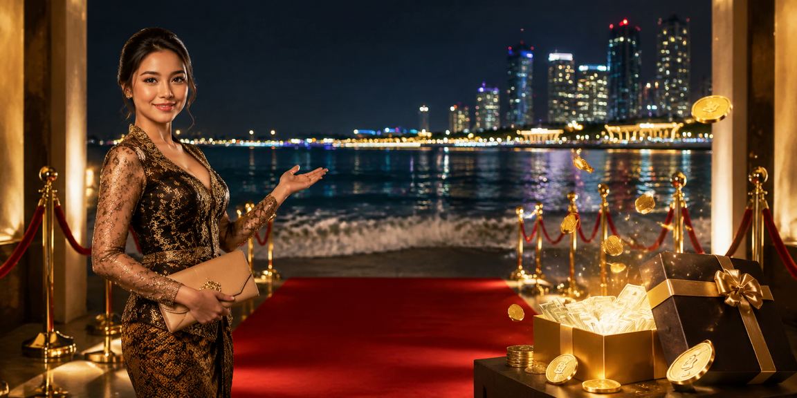 Perempuan berpenampilan VIP mewakili keamanan dan layanan premium kasino